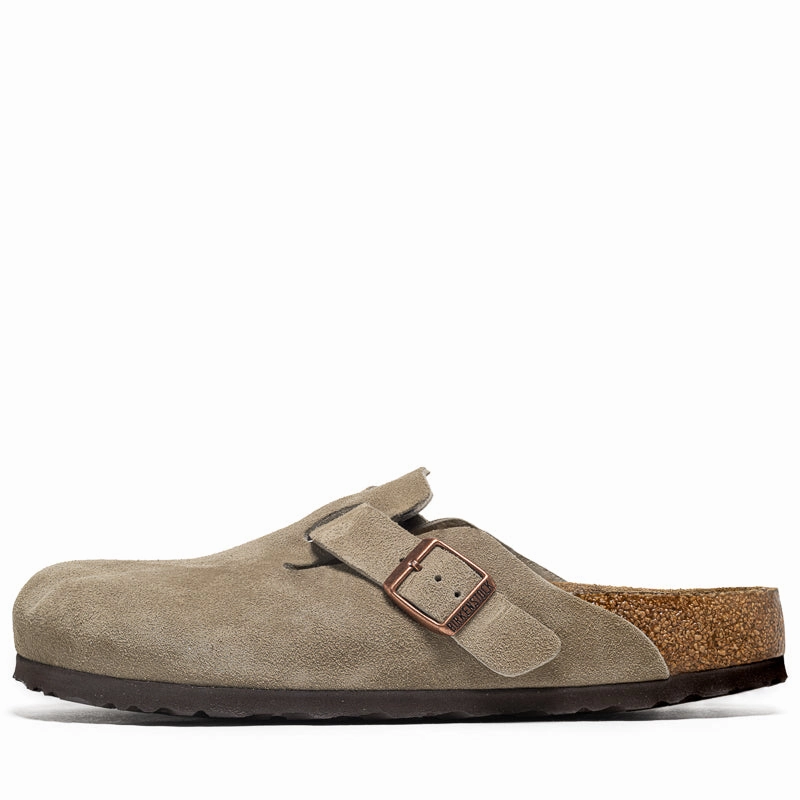 Step Sure Photo Day Birkenstock Boston Soft Footbed Suede - Taupe
