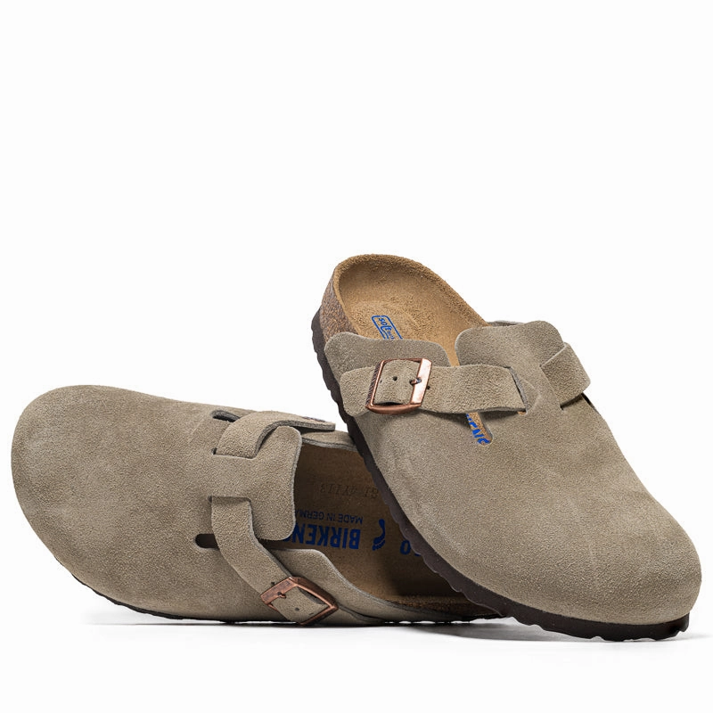 Relax Setting Birkenstock Boston Soft Footbed Suede - Taupe