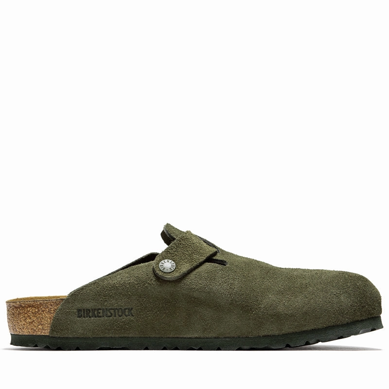 Ergonomic Design Work Day Birkenstock Boston Suede - Thyme