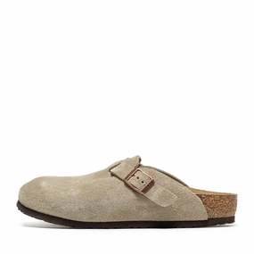 Power Step Slip Easy Birkenstock Boston Suede (PS) - Taupe