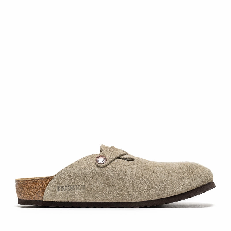 Supportive Cushioning Birkenstock Boston Suede (PS) - Taupe