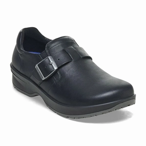 Earth Tone Relaxed Look Shoes Birkenstock Caris Pro Black Leather