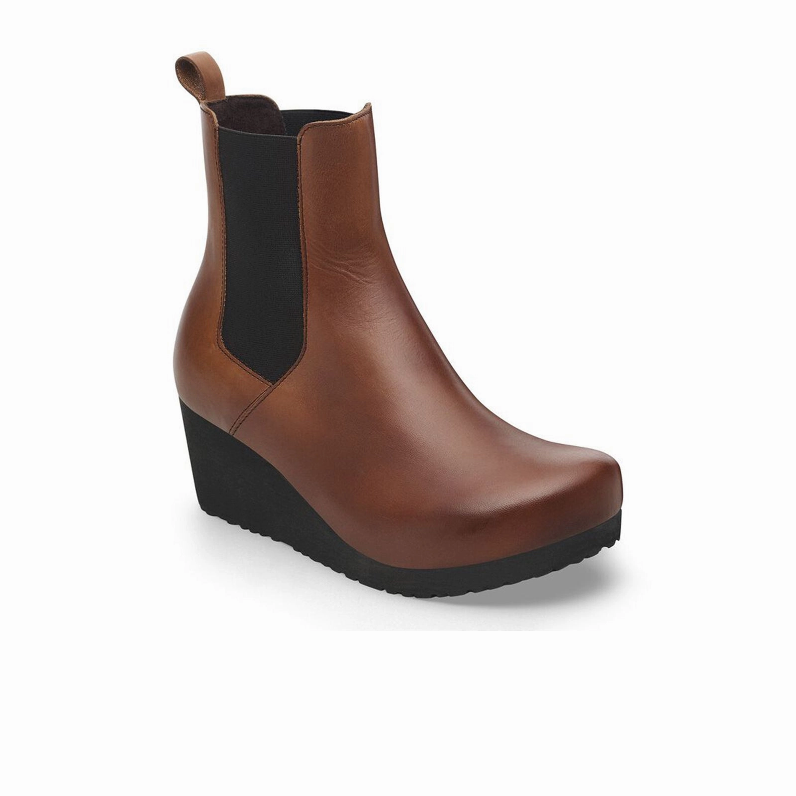 Event Lane Birkenstock Ebba Narrow Chelsea Wedge Boot (Women) - Cognac Leather
