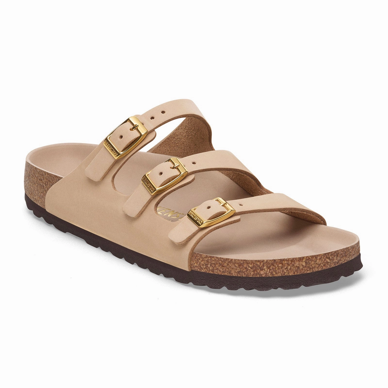 Toe box space Chill Fit Shoes Birkenstock Florida Hex Slide Sandal (Women) - Sandcastle Nubuck