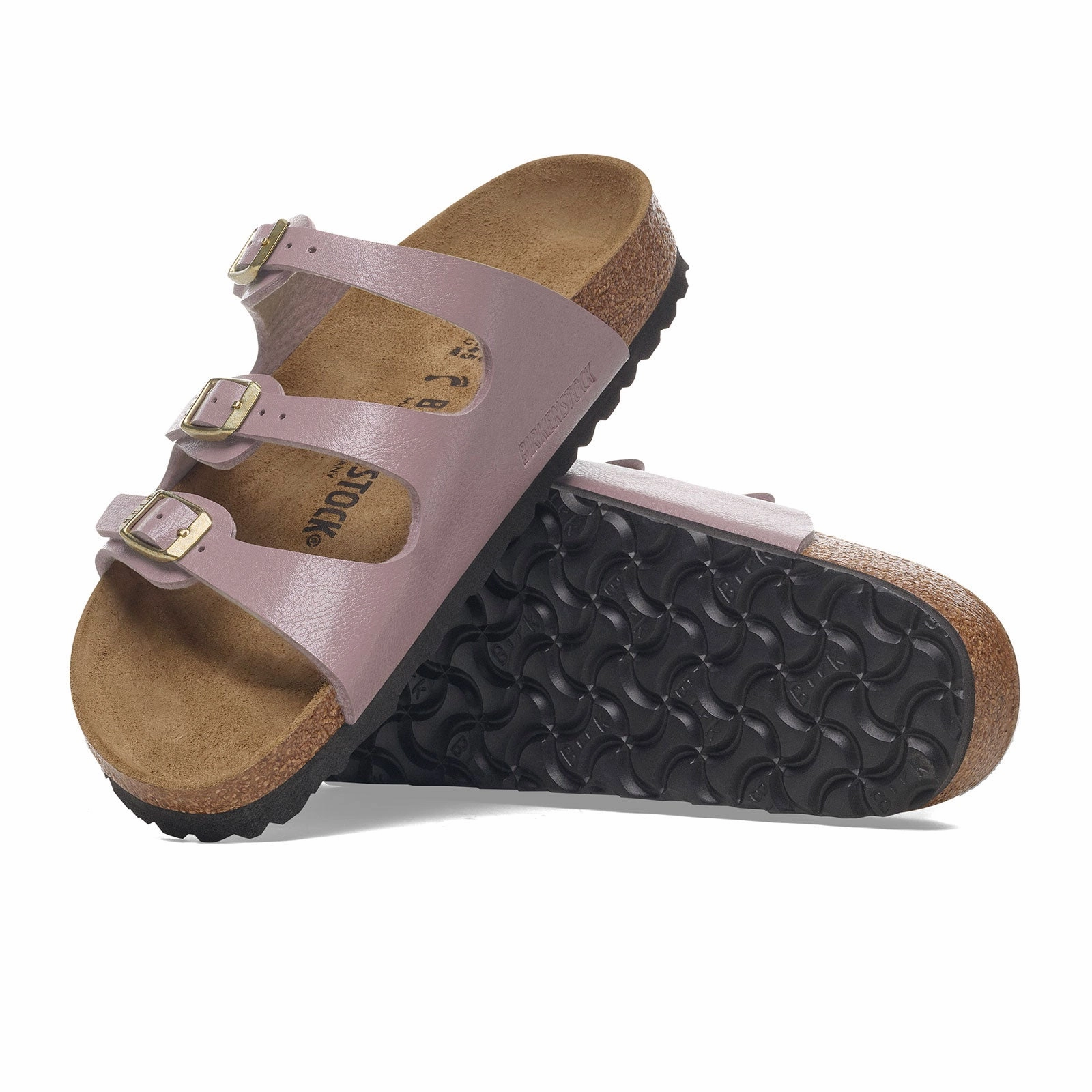 Birkenstock Florida Slide Sandal (Women) - Graceful Faded Purple Birko-Flor Comfortable Mobility