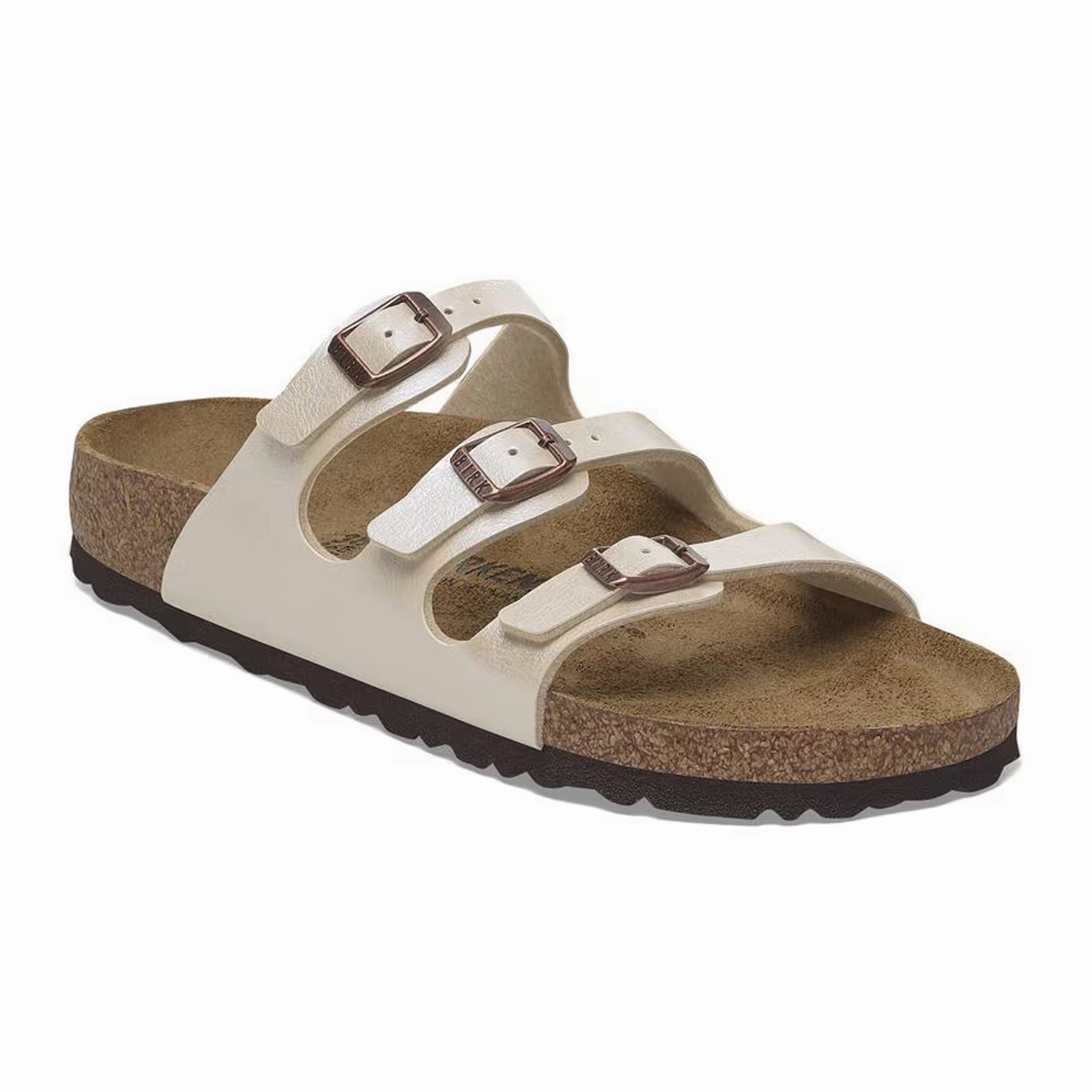 Water-resistant Birkenstock Florida Slide Sandal (Women) - Graceful Pearl White Birko-Flor