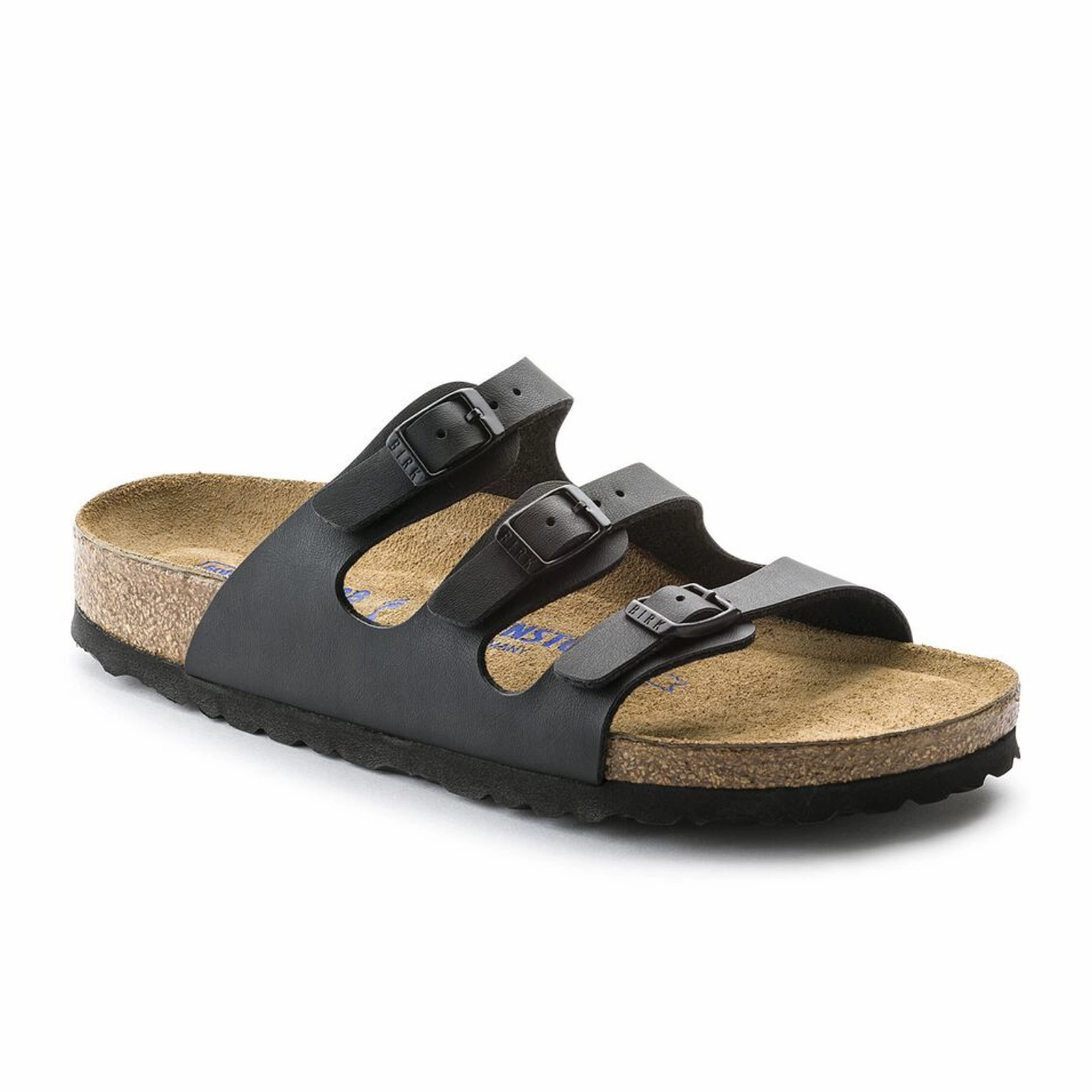 Birkenstock Florida Soft Footbed Slide Sandal (Women) - Black Birko-Flor Quick On-The-Go