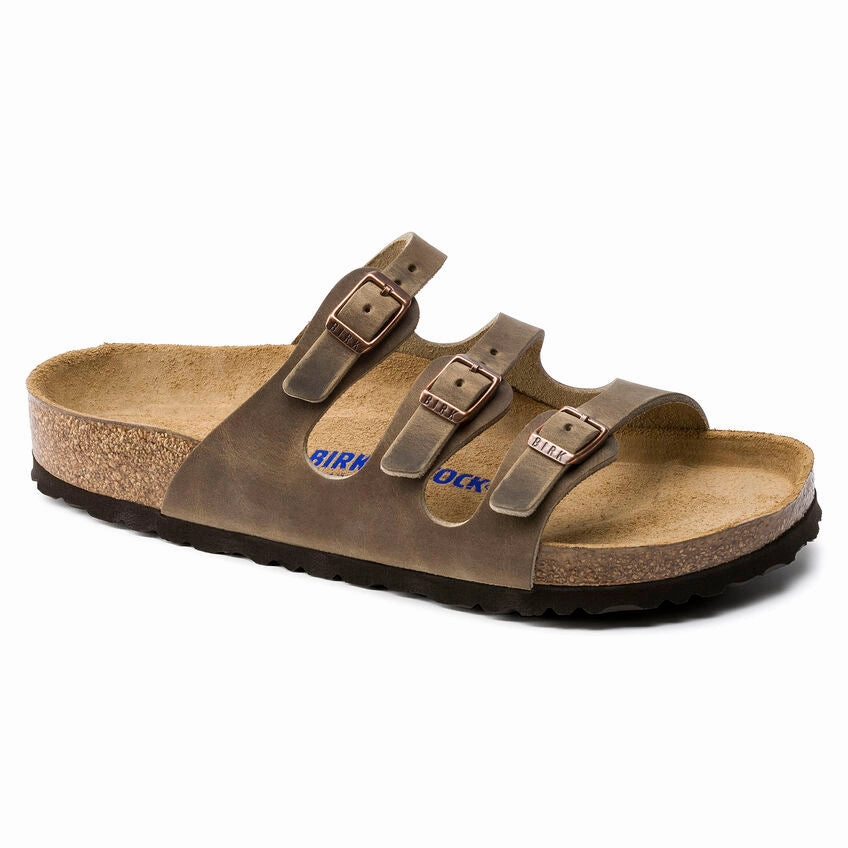 Birkenstock Florida Soft Footbed Tobacco Oiled Leather removable - insole shoes night