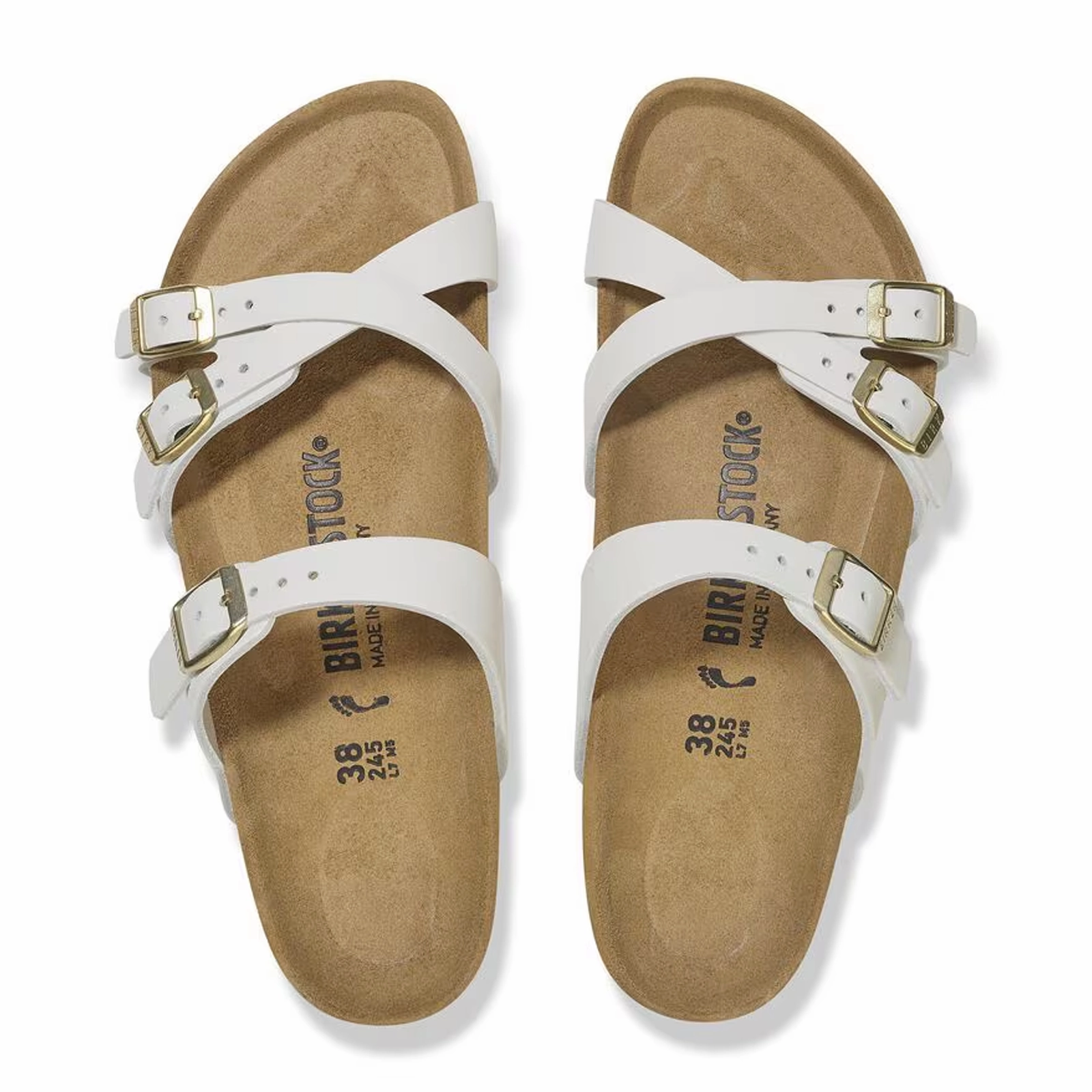 Birkenstock Franca Slide Sandal (Women) - Antique White Nubuck Sweat Wicking