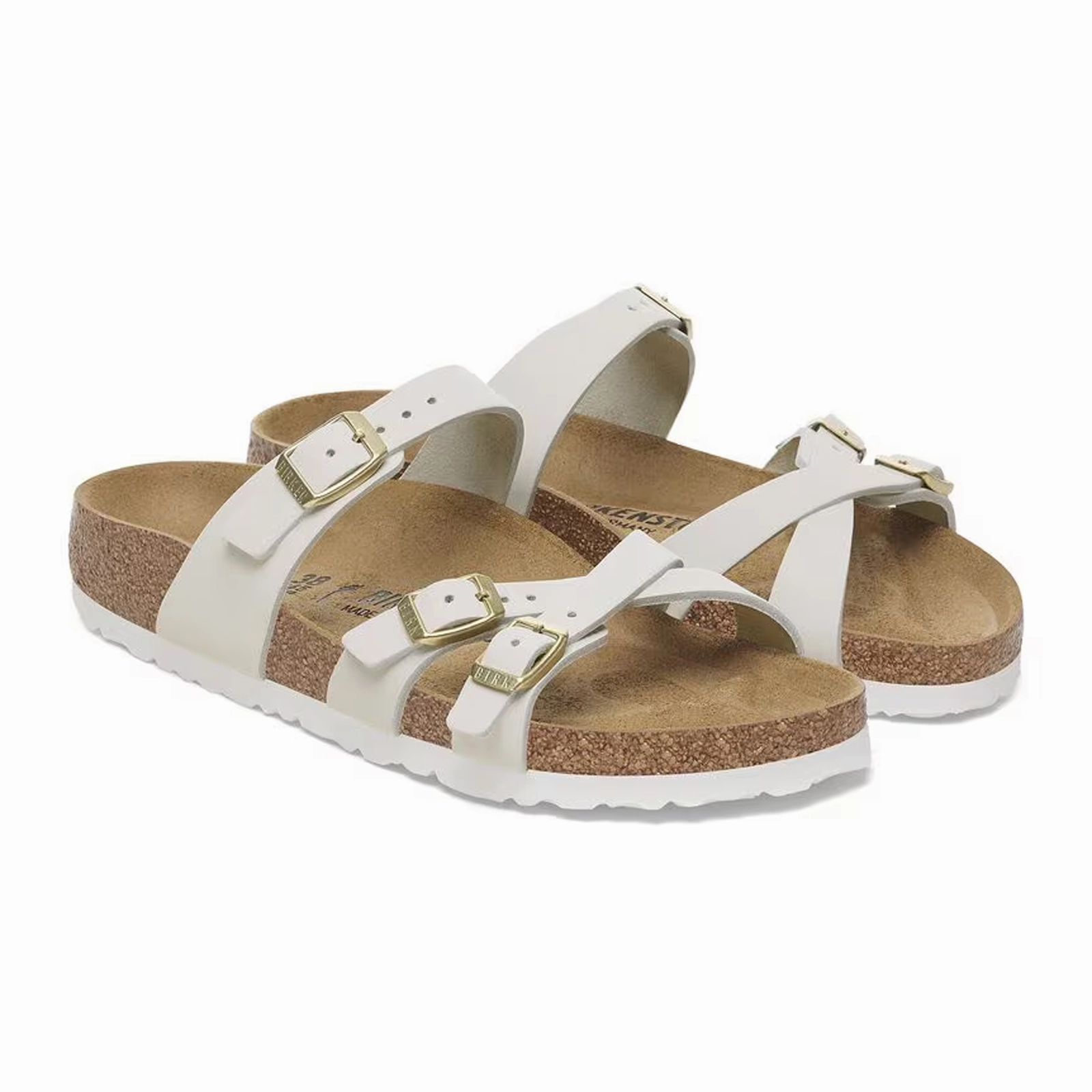 Anti Skid Feature Beach Breeze Birkenstock Franca Slide Sandal (Women) - Antique White Nubuck