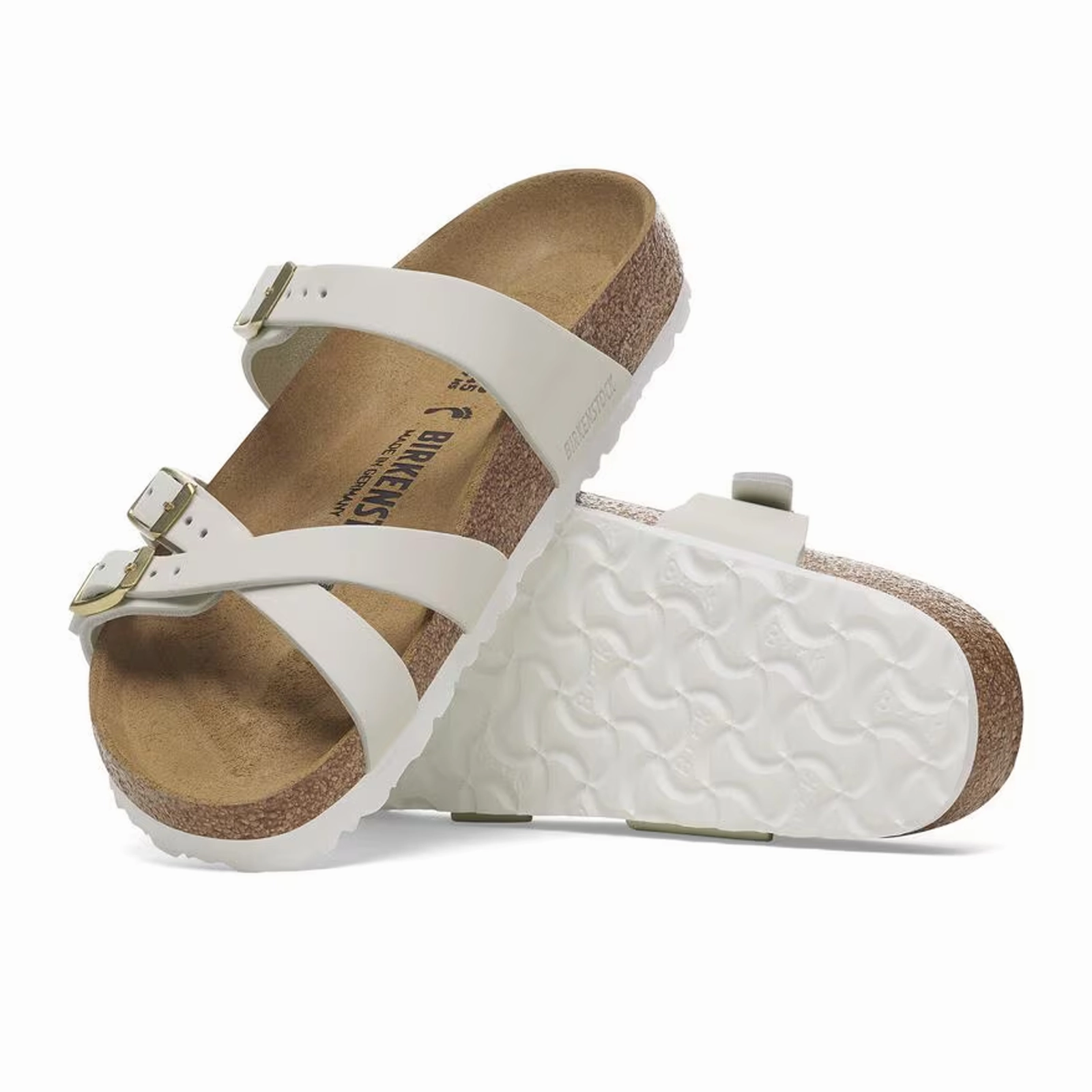 EnhancedGrip Chill Step Birkenstock Franca Slide Sandal (Women) - Antique White Nubuck