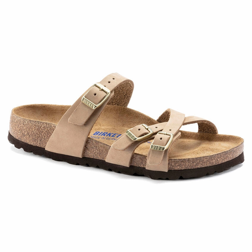 Birkenstock Franca Soft Footbed Sandcastle Nubuck Multi Directional Flex Zones