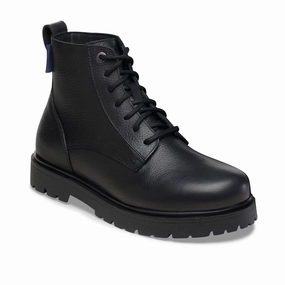 Birkenstock Highwood Lace Waterproof Mid Boot (Men) - Black Leather Fresh Sprint Walk True