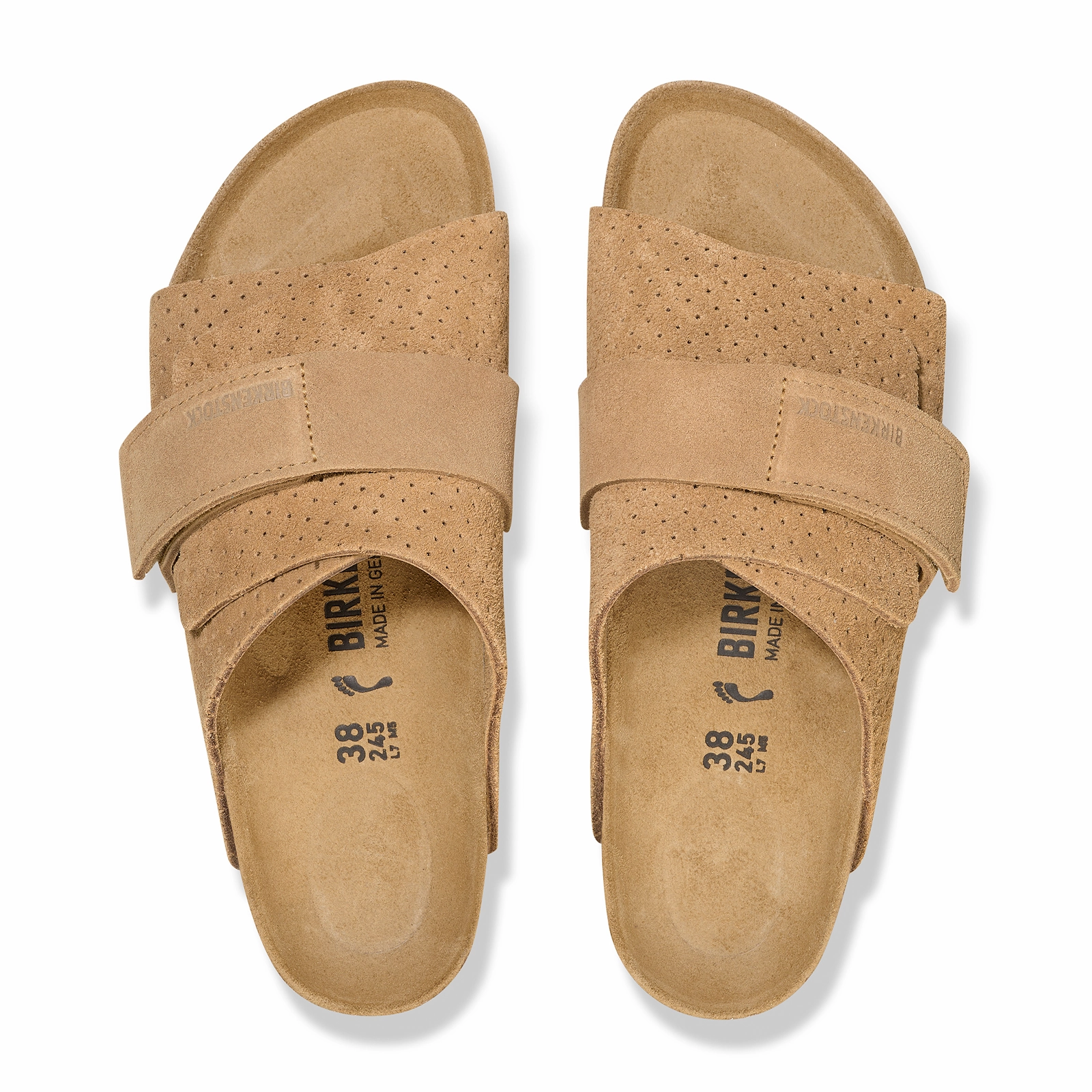 Outdoor Relax Fit Birkenstock Kyoto Narrow Slide Sandal (Women) - Dotted New Beige Suede