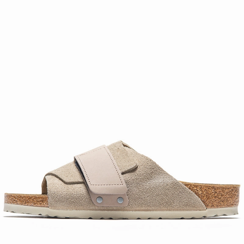 Birkenstock Kyoto Suede - Taupe Versatile Walk. Fashionable Comfort Shoes
