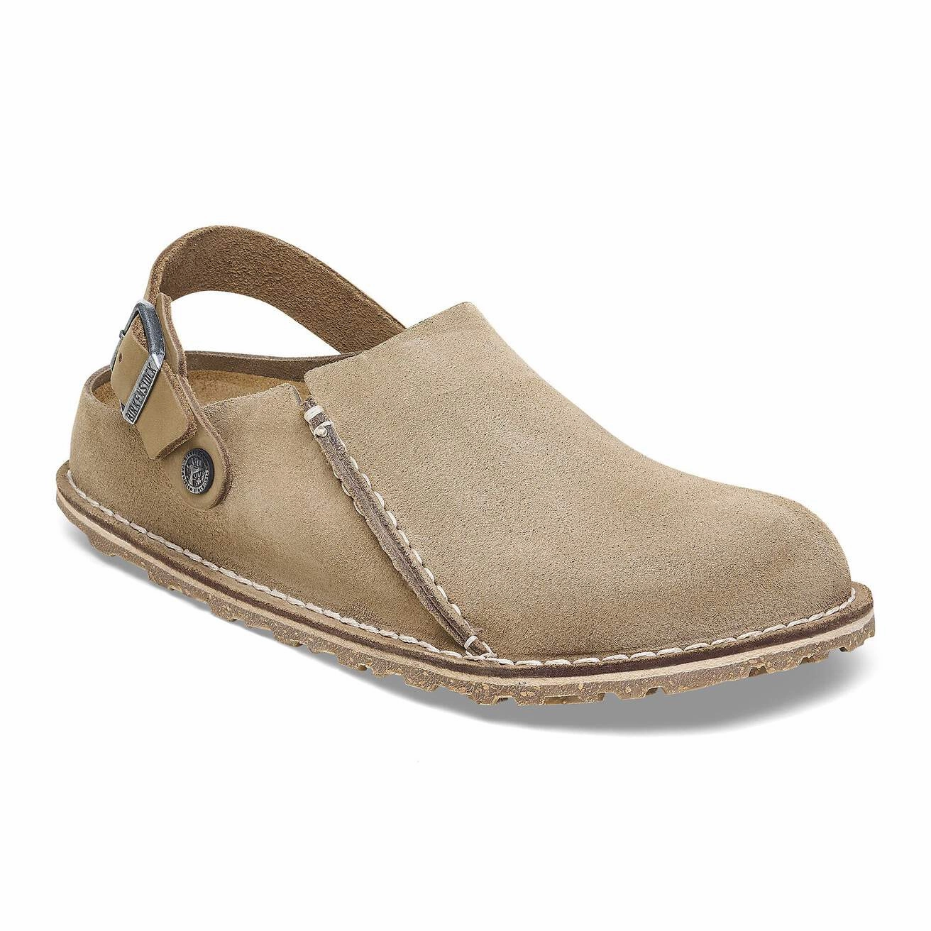 Comfort React Technology Birkenstock Lutry Gray Taupe Suede Narrow