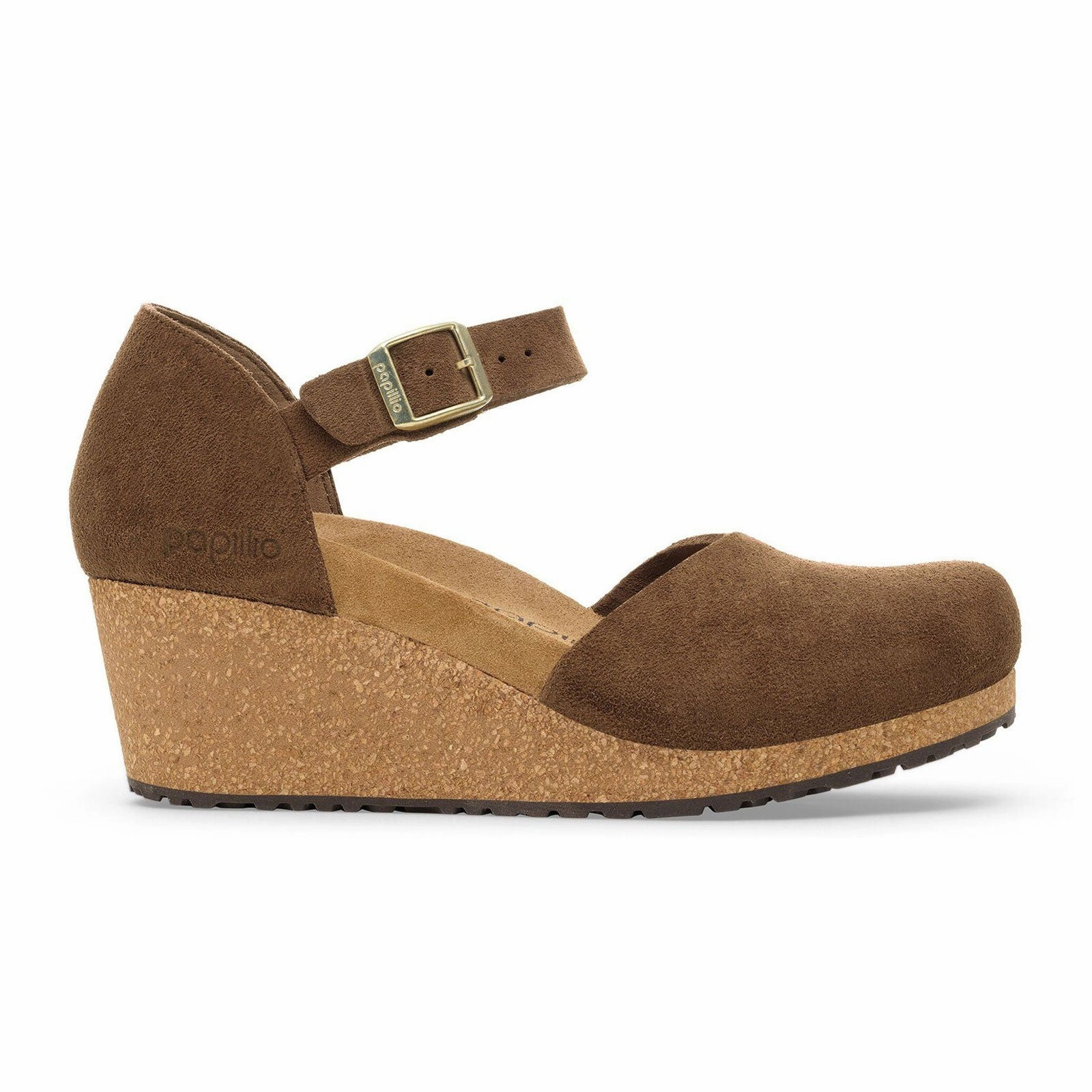 All Setting Birkenstock Mary Wedge Sandal (Women) - Dark Tea Suede
