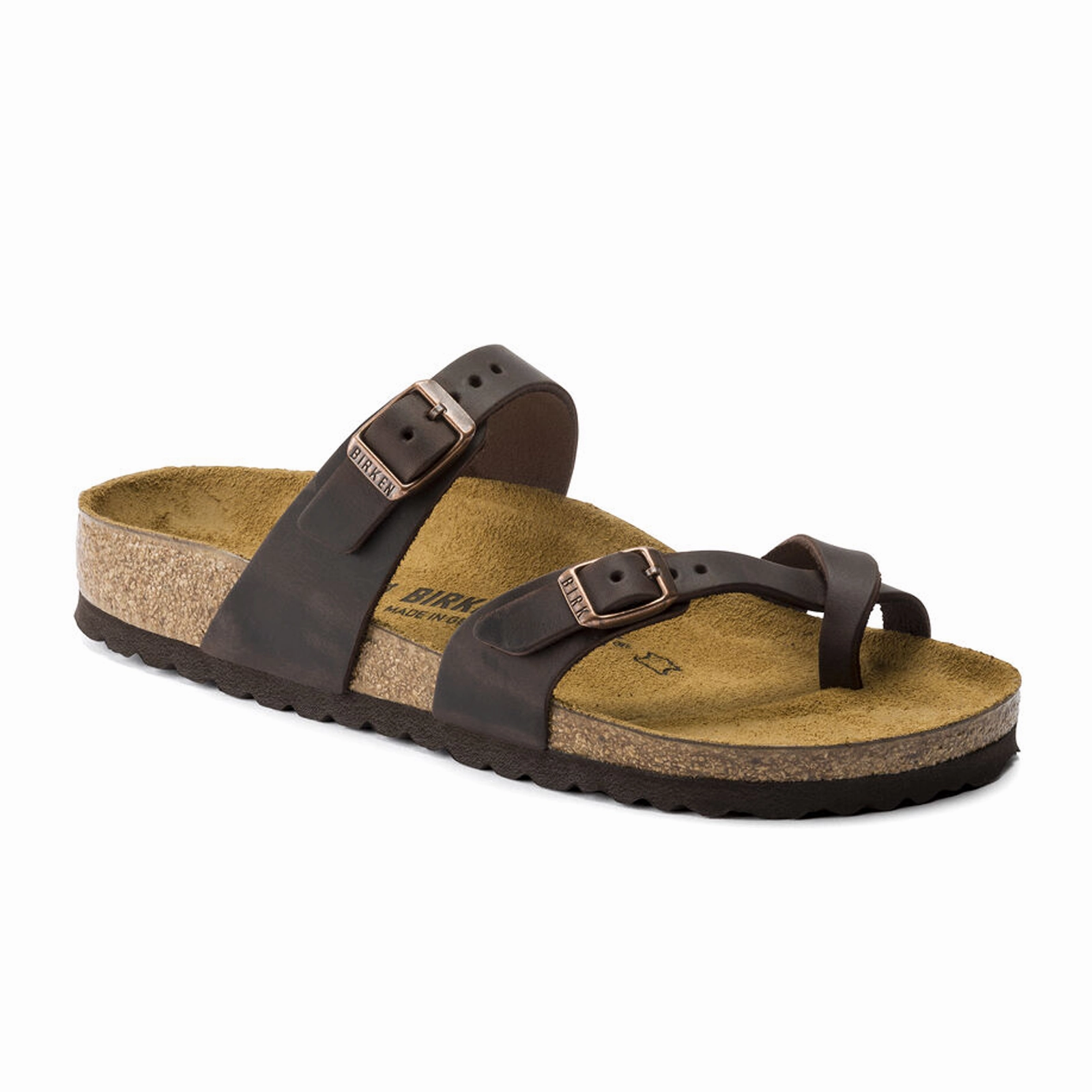 Birkenstock Mayari Sandal (Women) - Habana Oiled Leather Flexible Sandals Comfort Slip-On Sandals