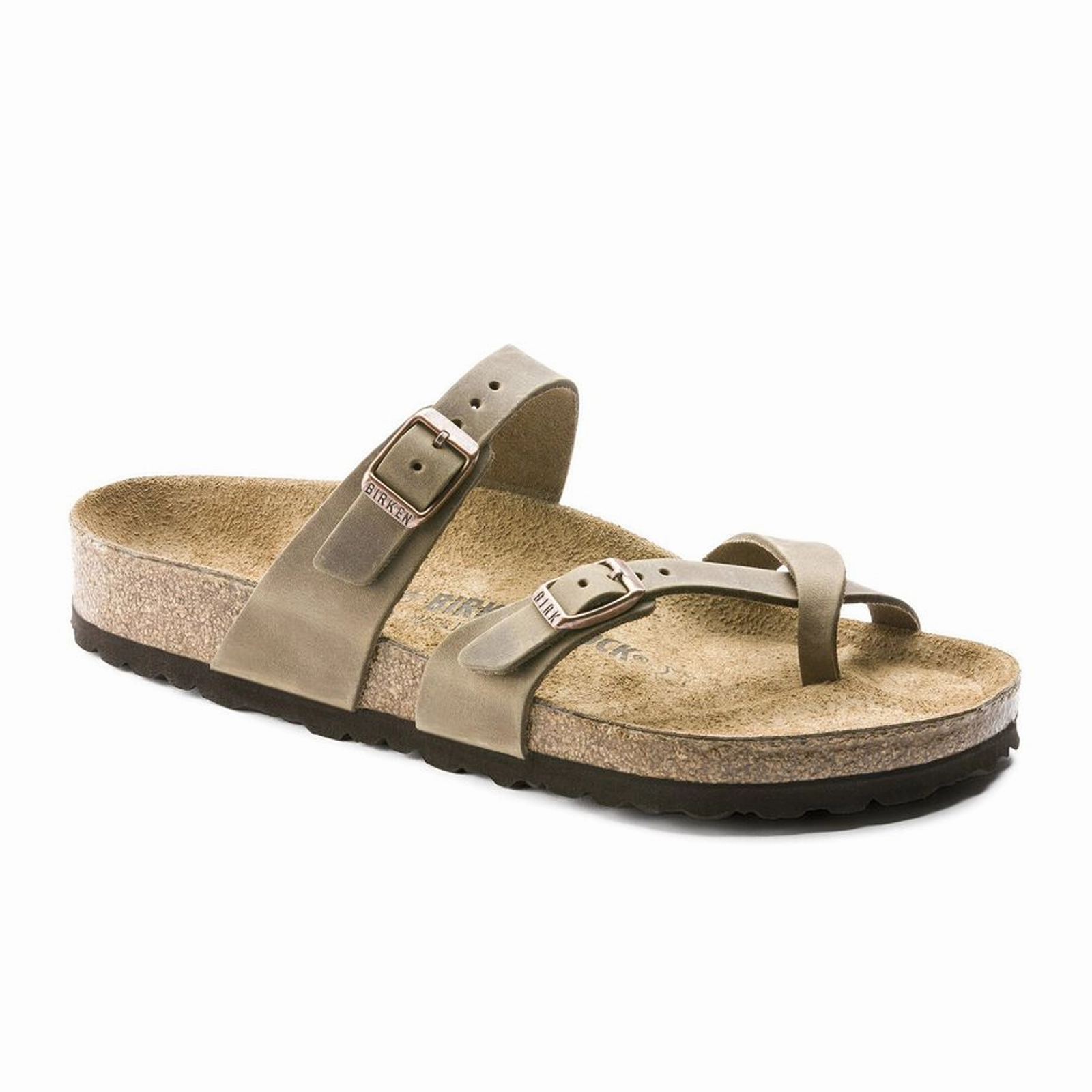 Birkenstock Mayari Sandal (Women) - Tobacco Oiled Leather ReinforcedToe Stylish Slides