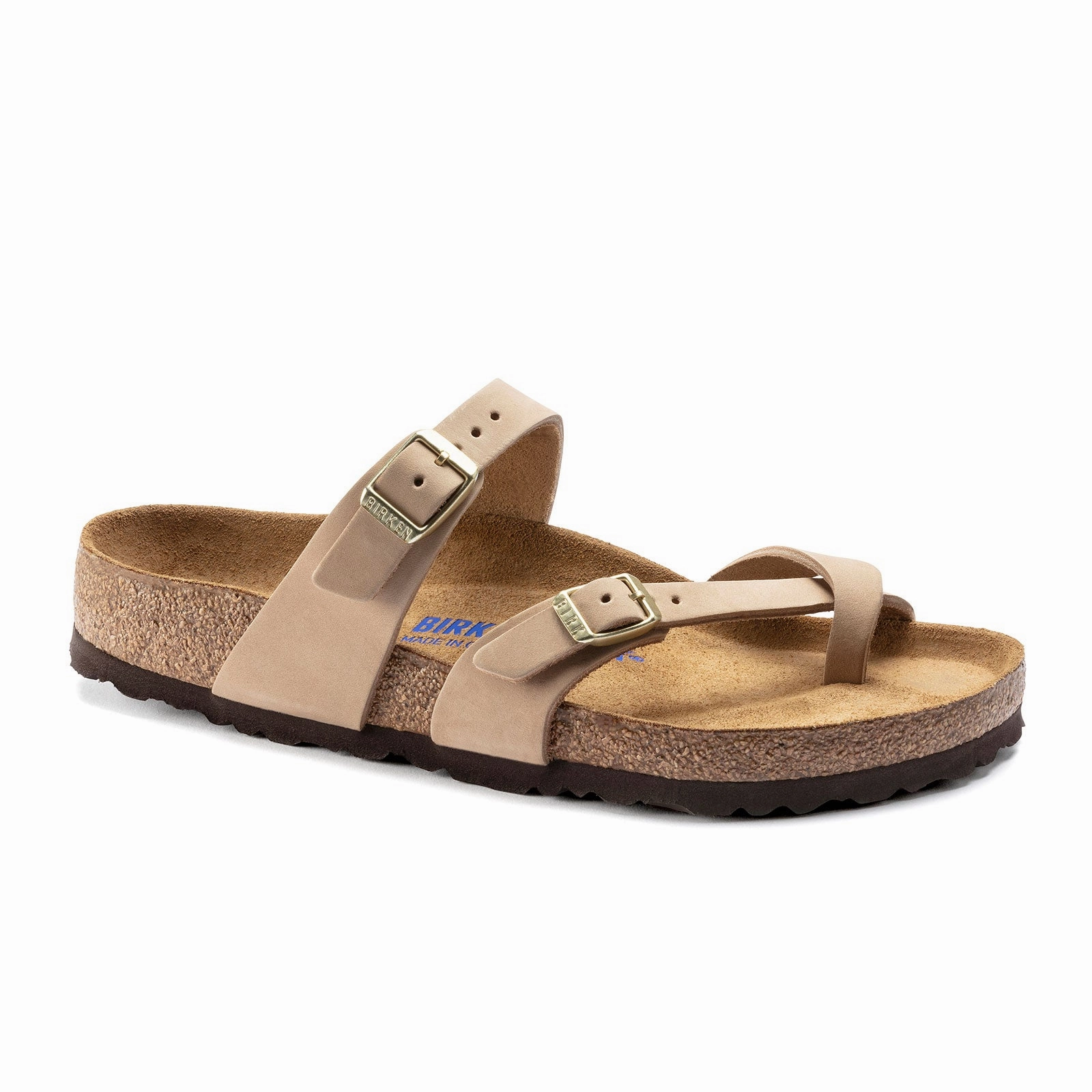 Birkenstock Mayari Soft Footbed Sandal (Women) - Sandcastle Nubuck Carbon plate Breathable Construction