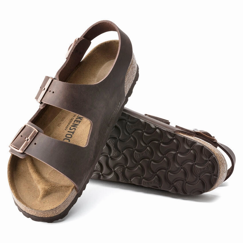 Breathable Ergonomic Shape Birkenstock Milano Habana Oiled Leather