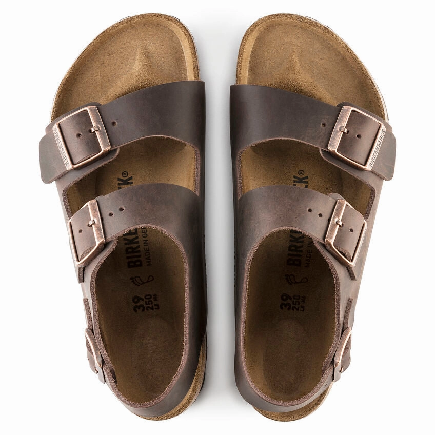 Birkenstock Milano Habana Oiled Leather post - run recovery