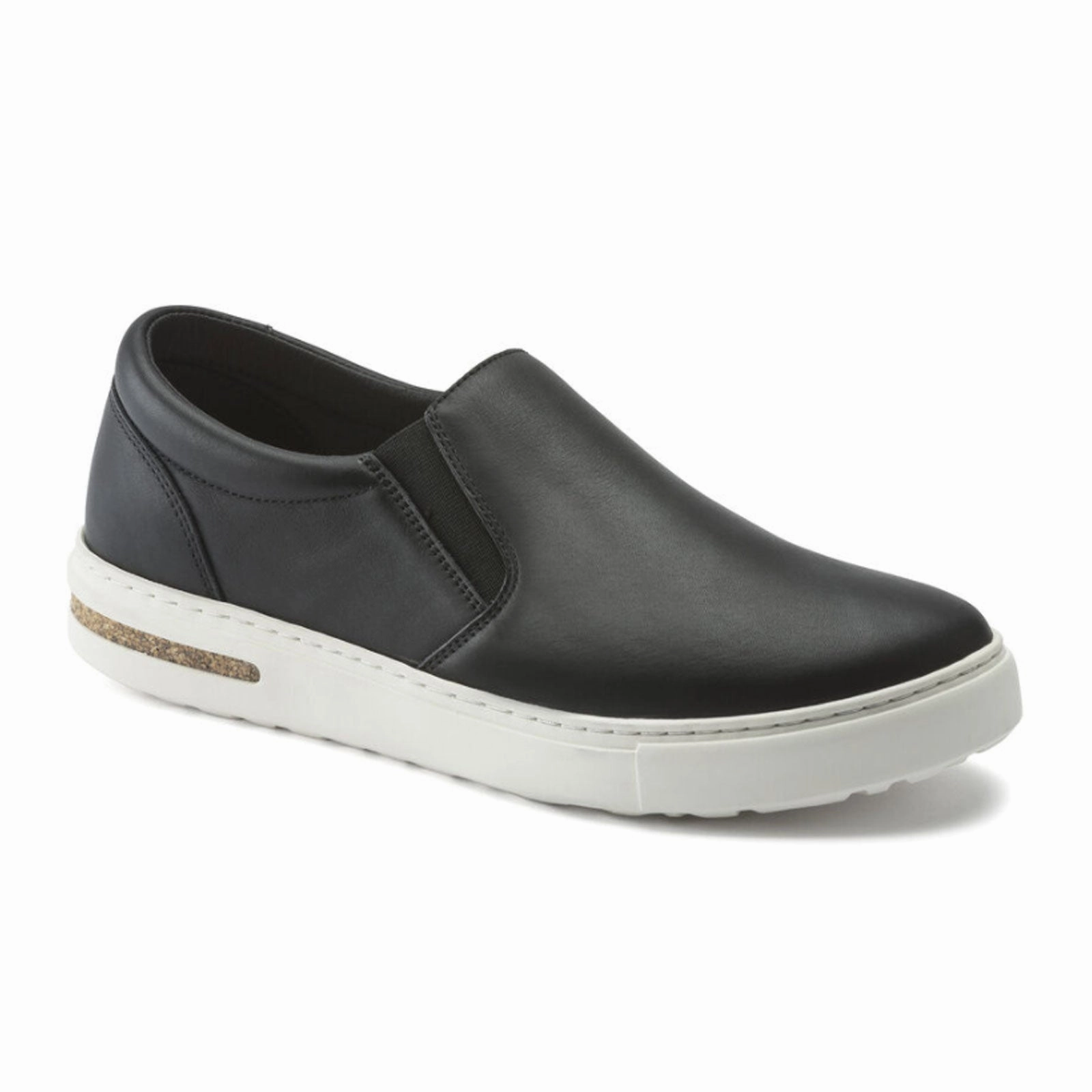 Birkenstock Oswego Slip On Sneaker (Men) - Black Leather Lunch Break