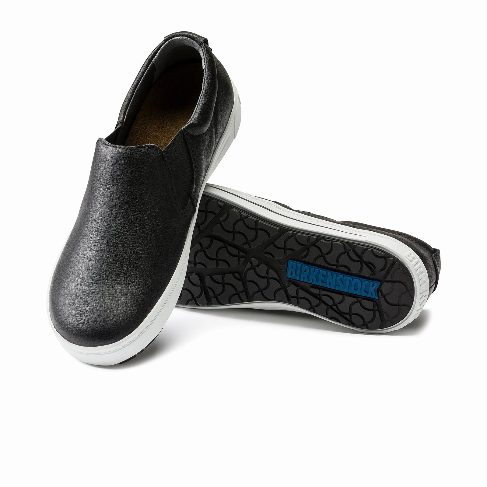 Fresh Air Steady Path Birkenstock QO400 Slip On Safety Shoe (Unisex) - Black Leather