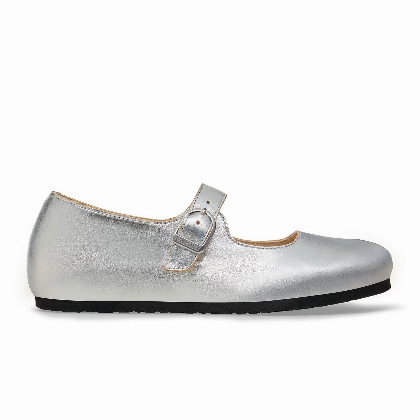 Birkenstock Santa Clarita Mary Jane Flat (Women) - Silver Leather Cool Accent