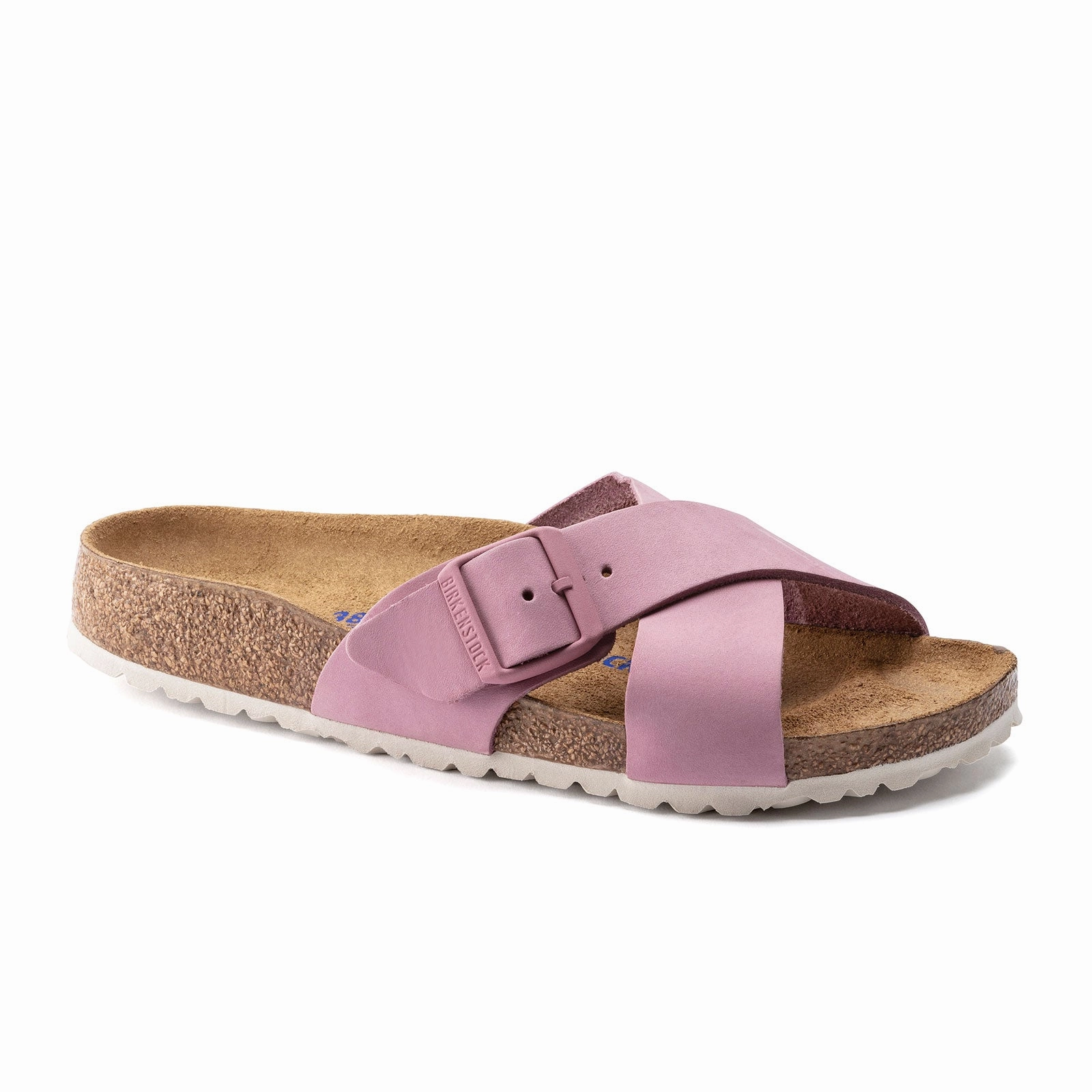Birkenstock Siena Soft Footbed Narrow Slide Sandal (Women) - Orchid Nubuck Adjustable buckle