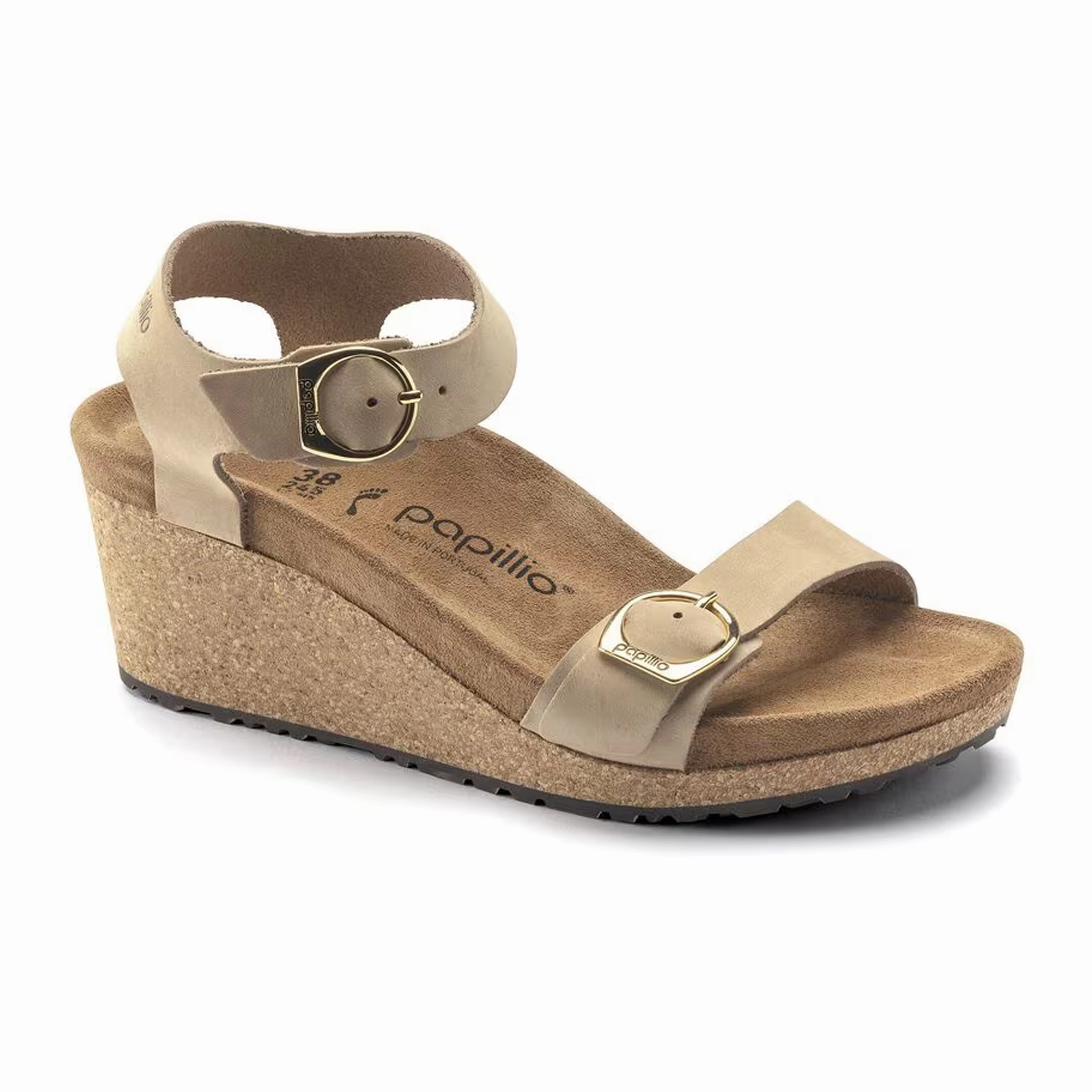 Birkenstock Soley Ring-Buckle Narrow Wedge Sandal (Women) - Sandcastle Leather Travel Footwear