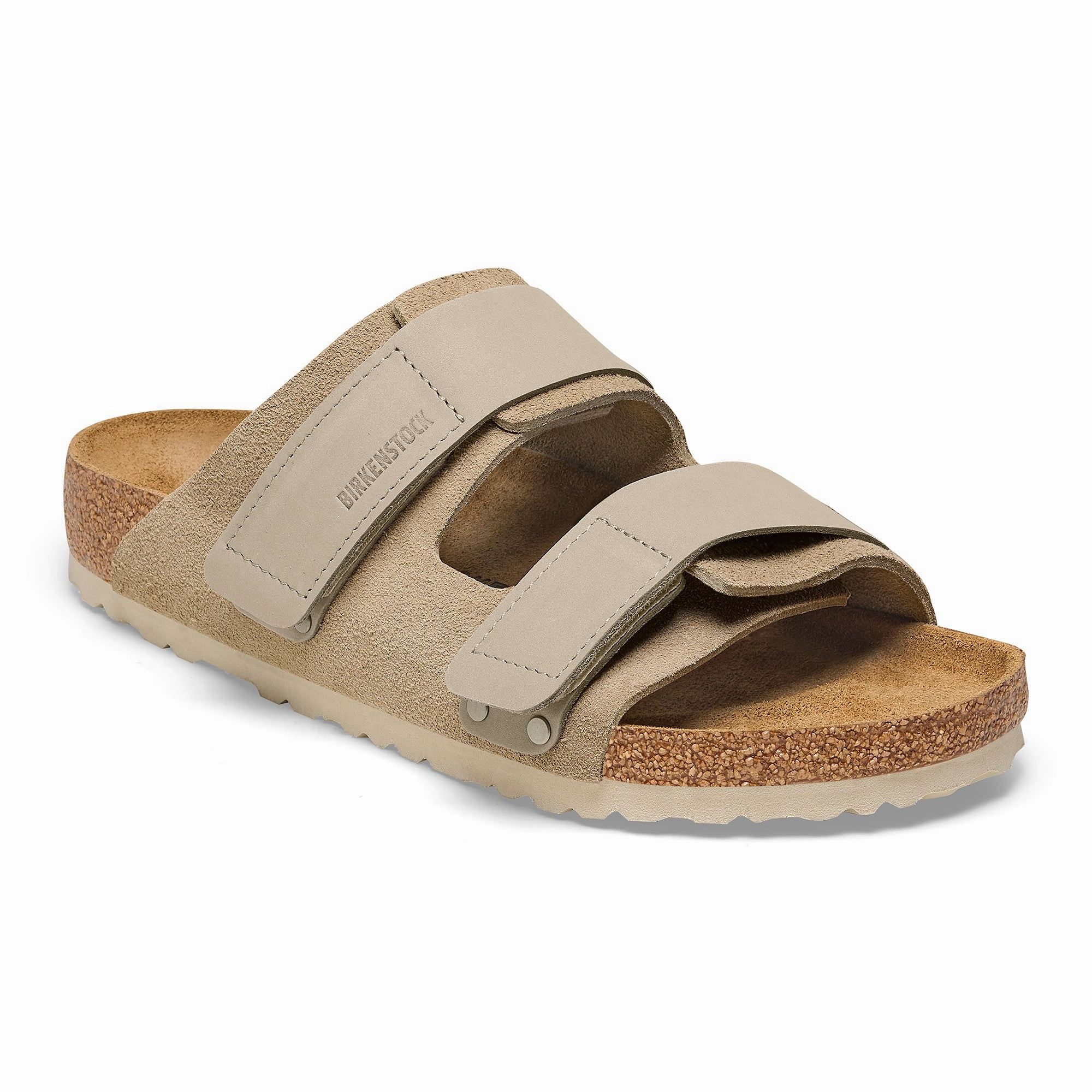 Birkenstock Uji Narrow Slide Sandal (Women) - Taupe Suede/Taupe Nubuck Efficient Performance Flexible Sandals