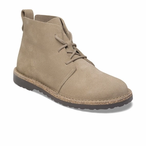 Birkenstock Uppsala Lace Up Mid Boot (Men) - Taupe Suede Comfortable Slip-on Fit Sporty Look