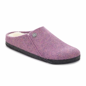 Path Ready Birkenstock Zermatt Shearling Slipper (Women) - Mauve Wool/Natural Shearling