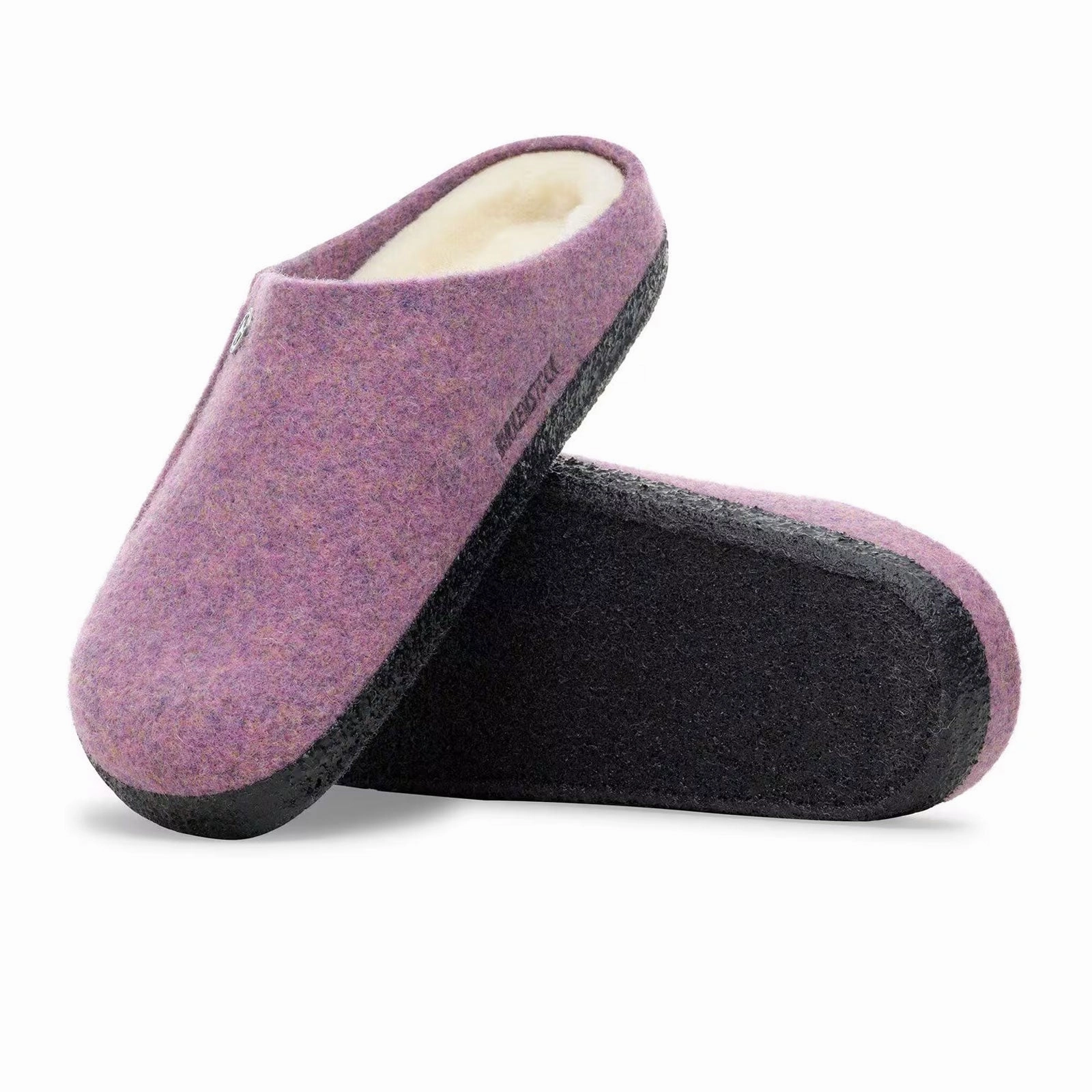 Birkenstock Zermatt Shearling Slipper (Women) - Mauve Wool/Natural Shearling Weekend Style Classic Fit