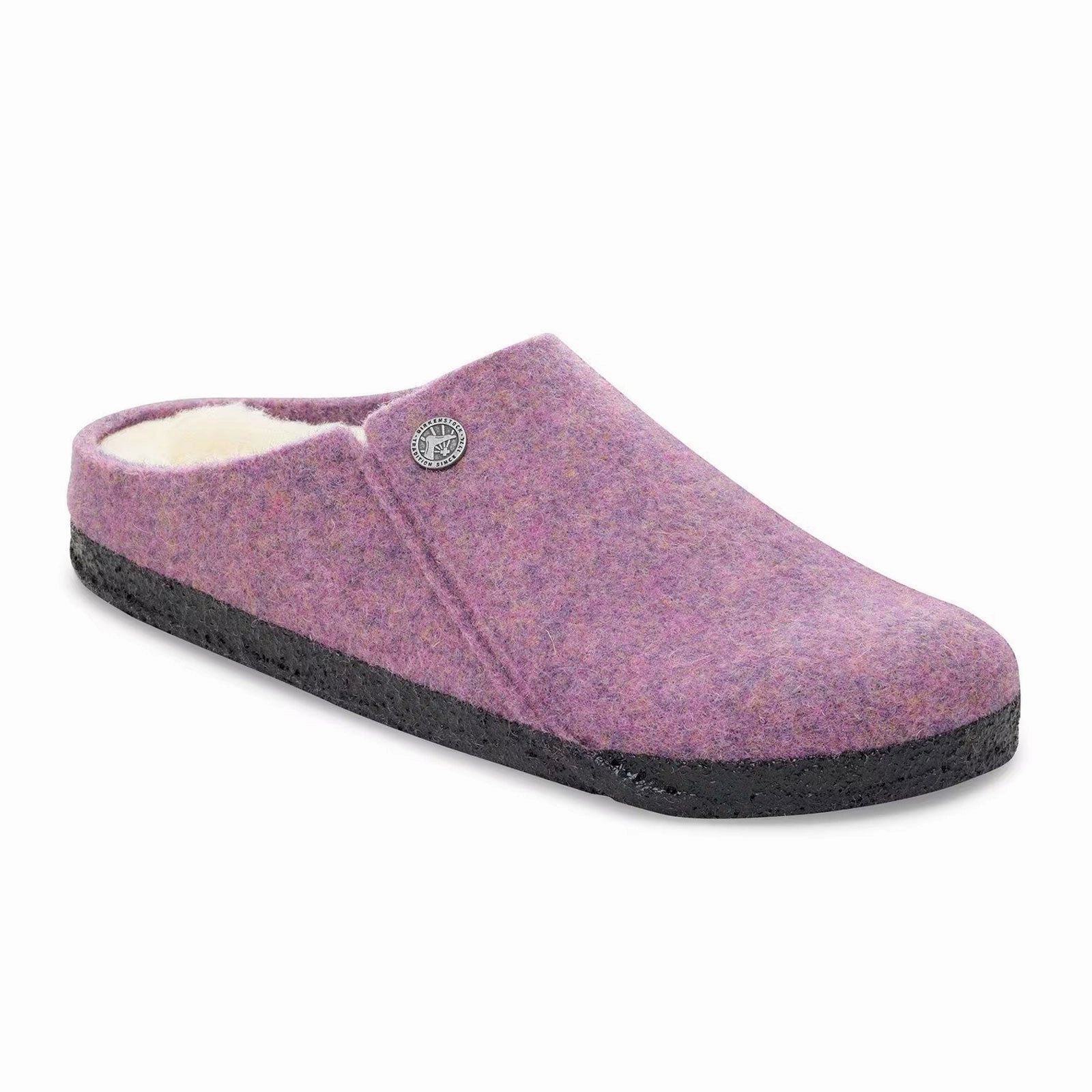 Path Ready Birkenstock Zermatt Shearling Slipper (Women) - Mauve Wool/Natural Shearling