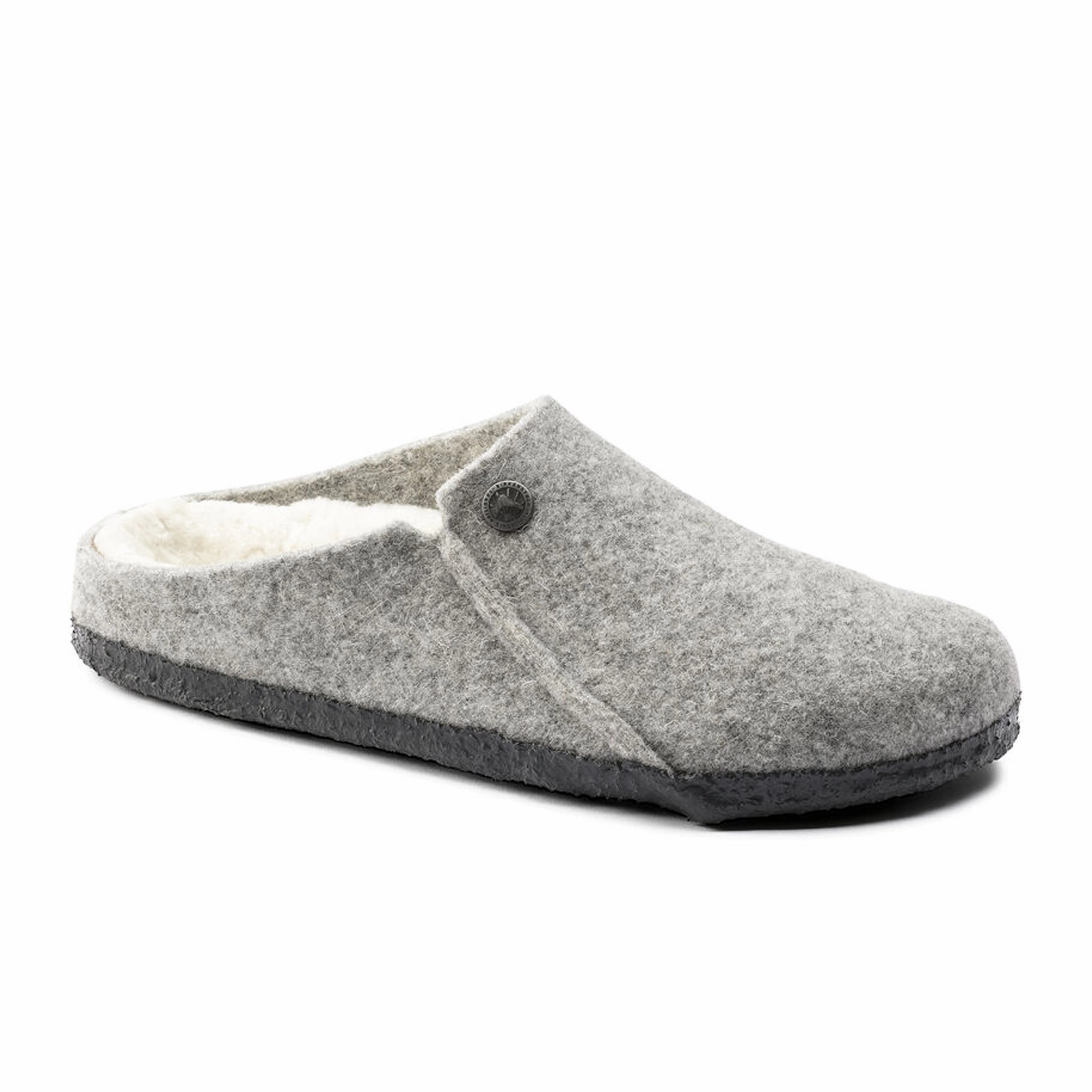 Birkenstock Zermatt Slipper (Women) - Light Gray Wool/Natural Shearling All Day Pace Calm Pace