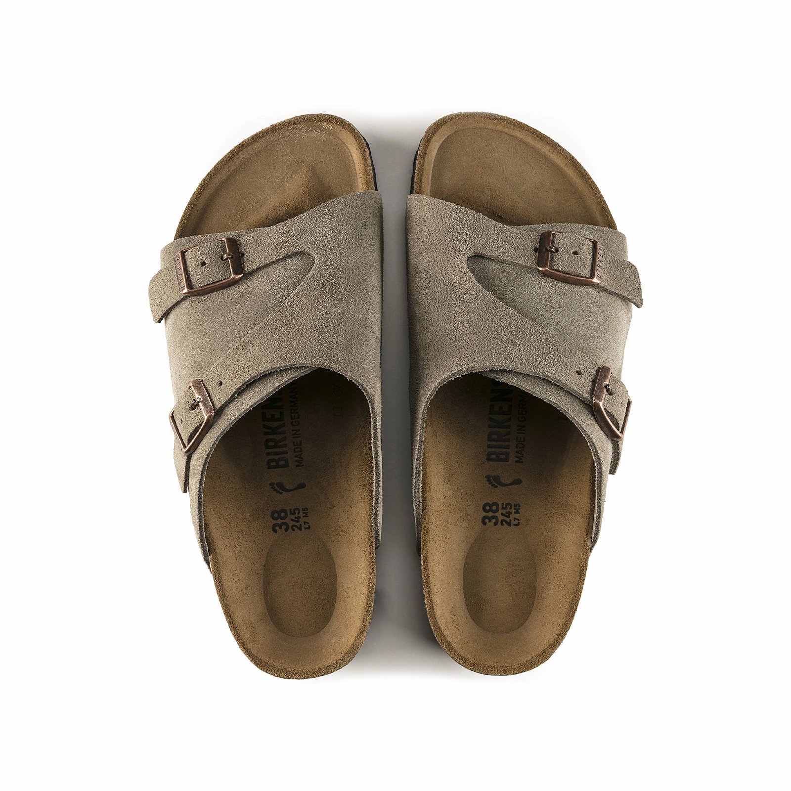 Easy To Wear Footwear Birkenstock Zurich Narrow Slide Sandal (Women) - Taupe Suede
