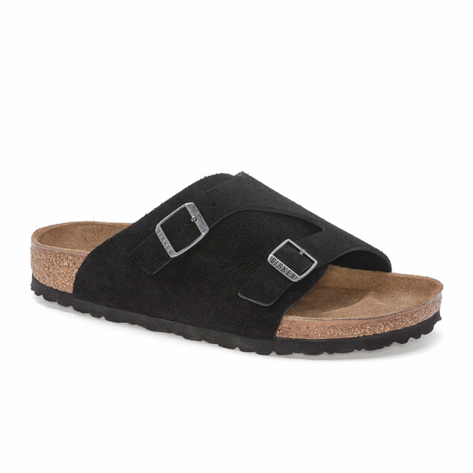 Birkenstock Zurich Slide Sandal (Men) - Black Suede Casual Wear Slip-ons