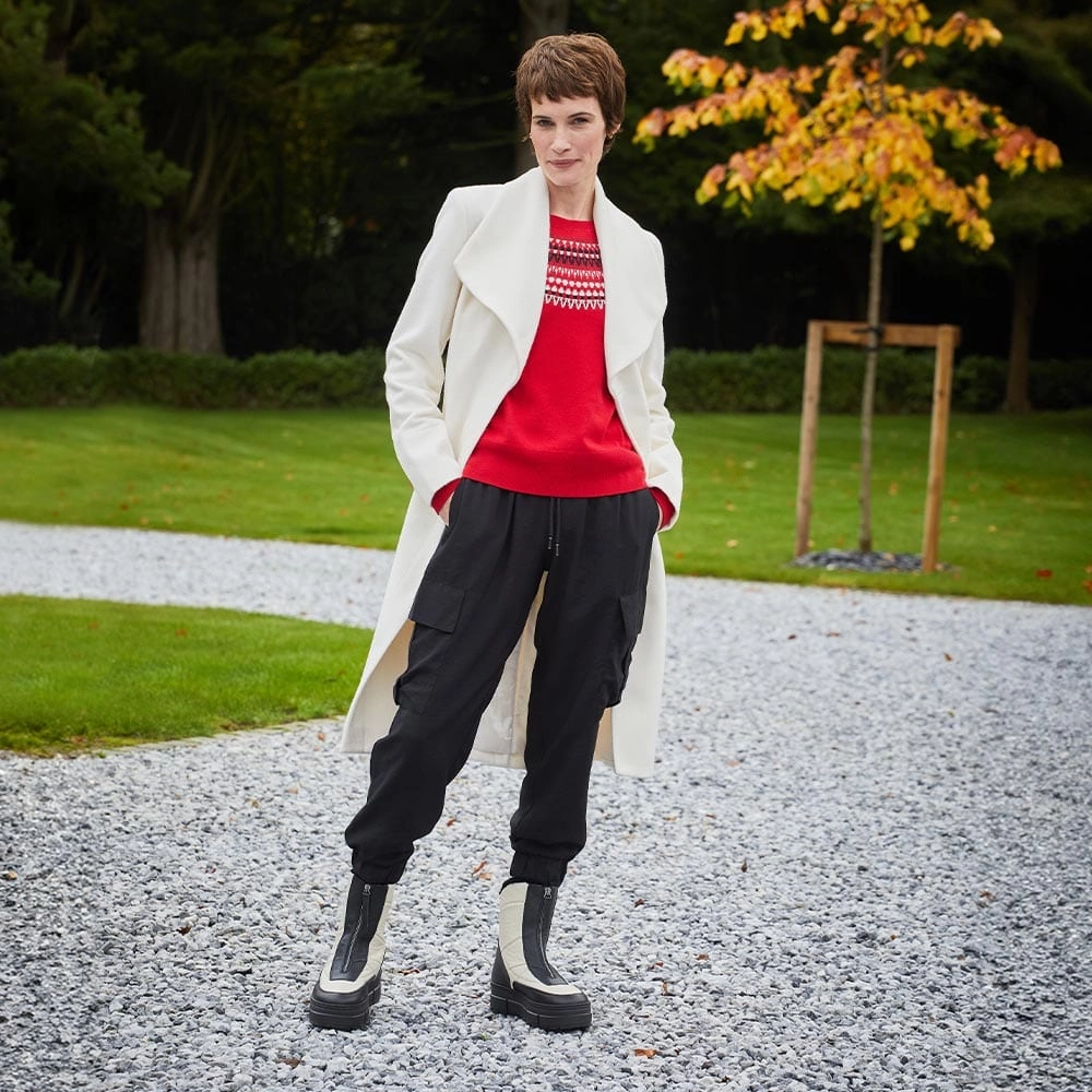 Extreme Durability Blizzard: Black & Cream Leather & Shearling