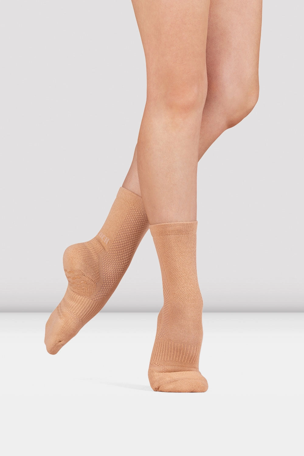 Blochsox Crew Length Dance Sock Dynamic Flex Zones Neutral Look