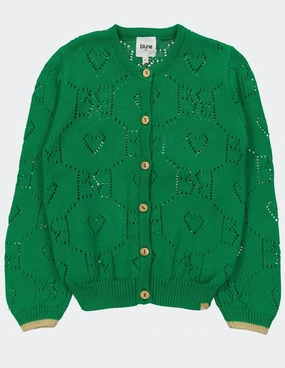 Blune - Kids Girl Coeur De Rocker Cardigan - Pomme Non - toxic