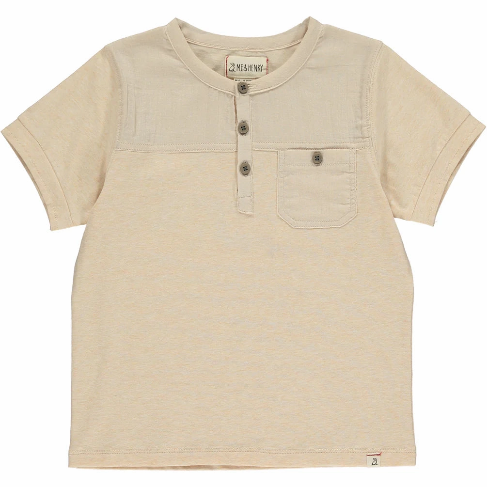 Boardwalk Cream Panelled Top Track and field wear for kids