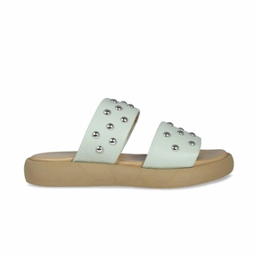 Summer Footwear for Men Bobbi: Mint Leather
