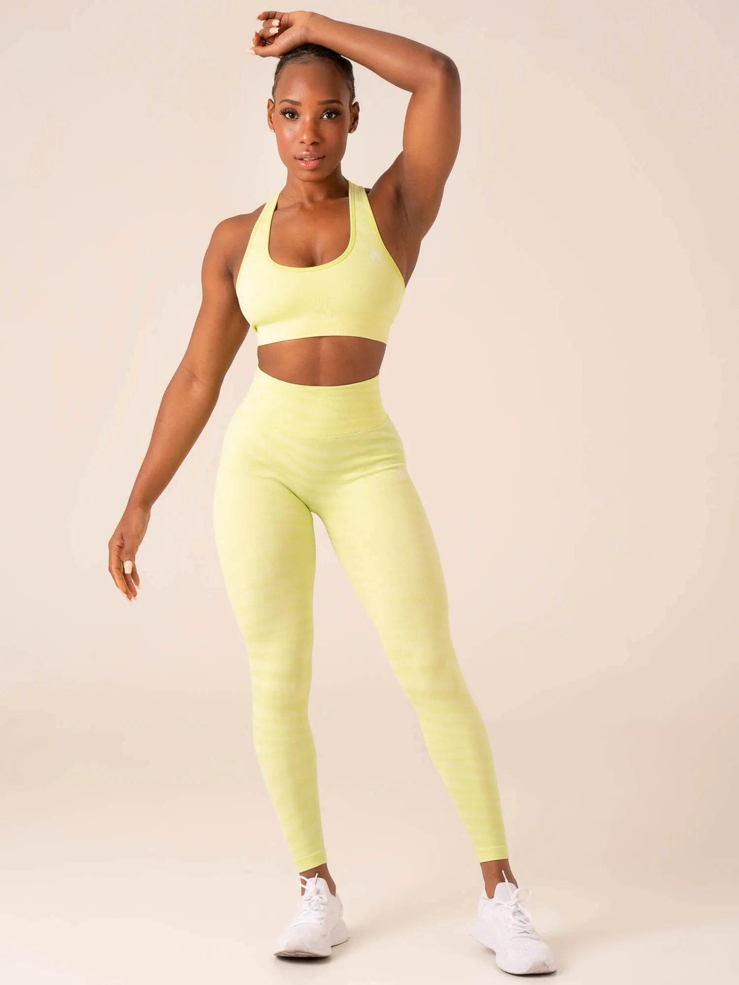 Zebra Seamless Leggings - Lime Zebra Cold Fit