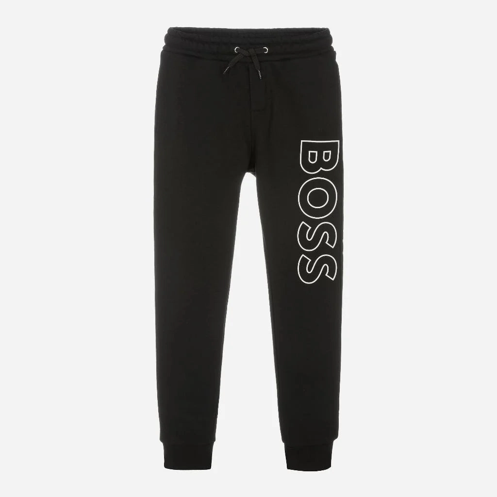 BOSS Kids Black LOGO Jogging Sweatpants - 14Y Seasonal Leather look kids' wear