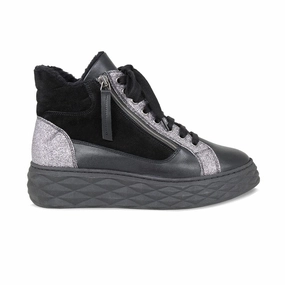 Parka Fur: Black Leather & Suede Balanced Step Breathable Support