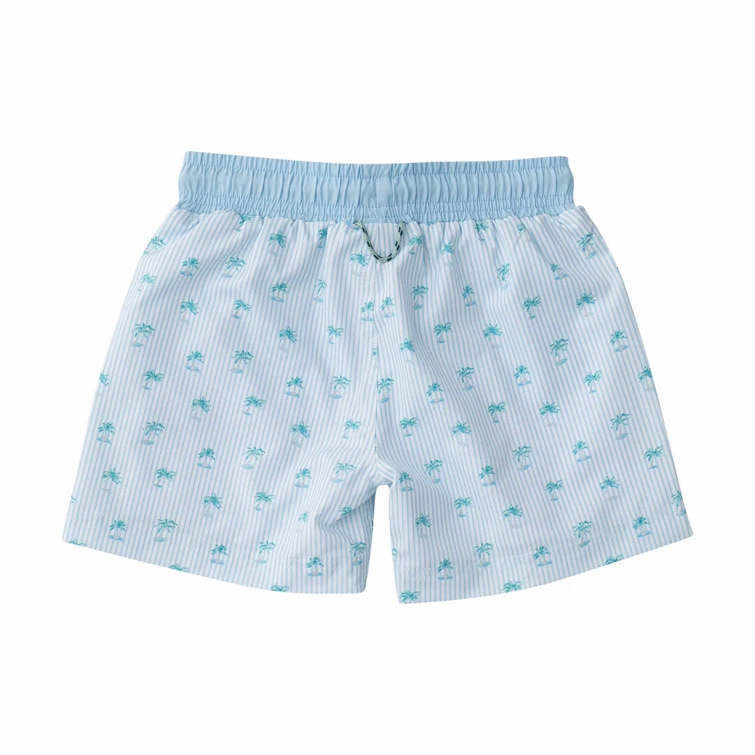 Boys' Boogie Board Swim Trunk in Palm Tree Stripe Print Big - and - tall