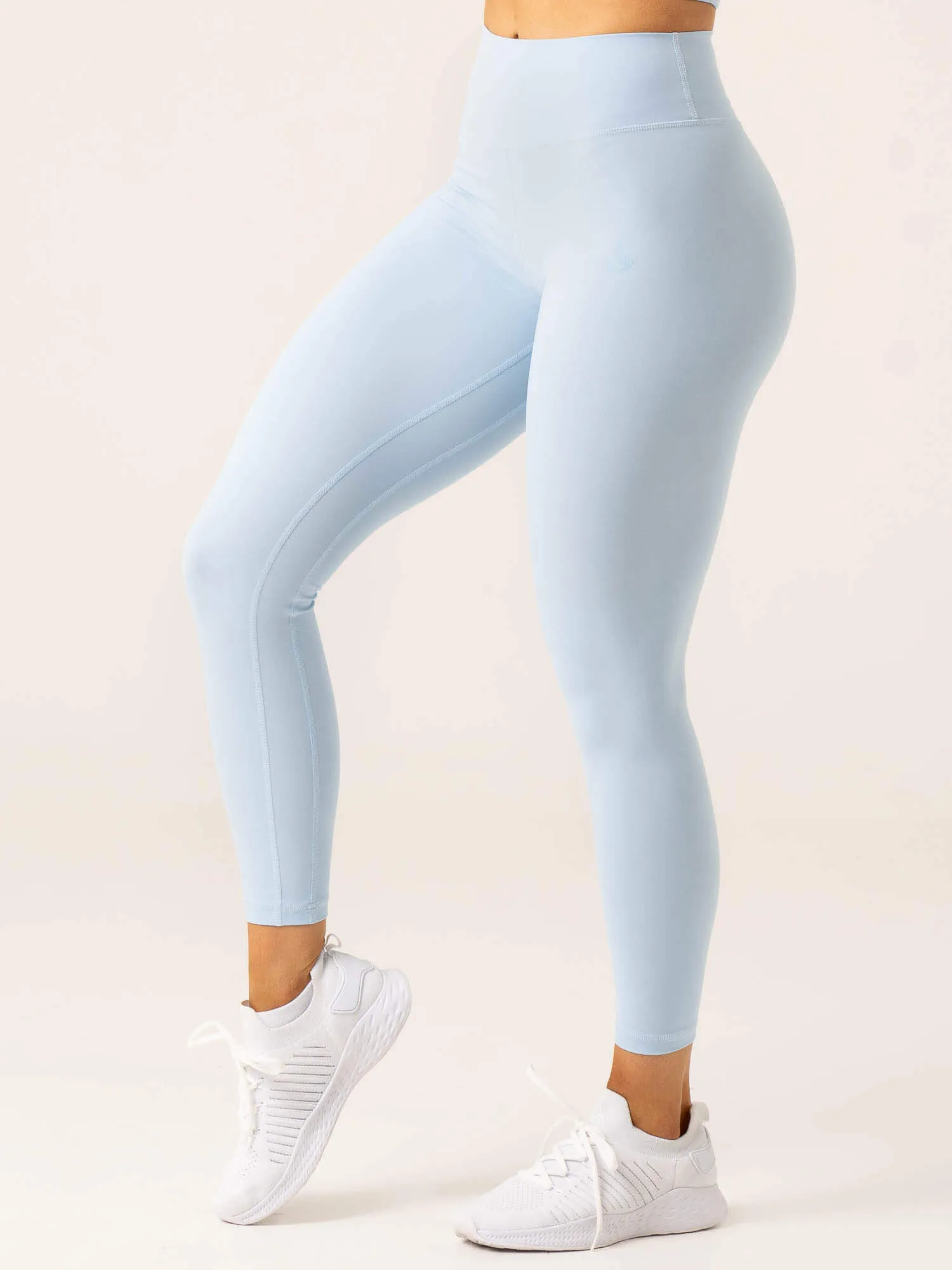 Chic and Soft Fit Trendy Design NKD Arch Leggings - Baby Blue