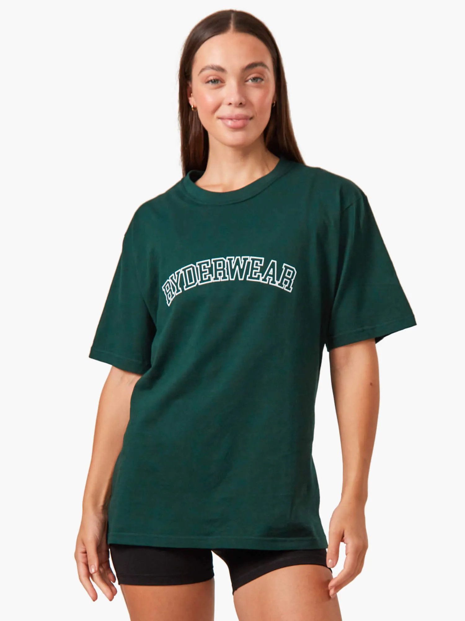 Oversized T-Shirt - Bottle Green Casual Flex Design Wicking Interlock Knit